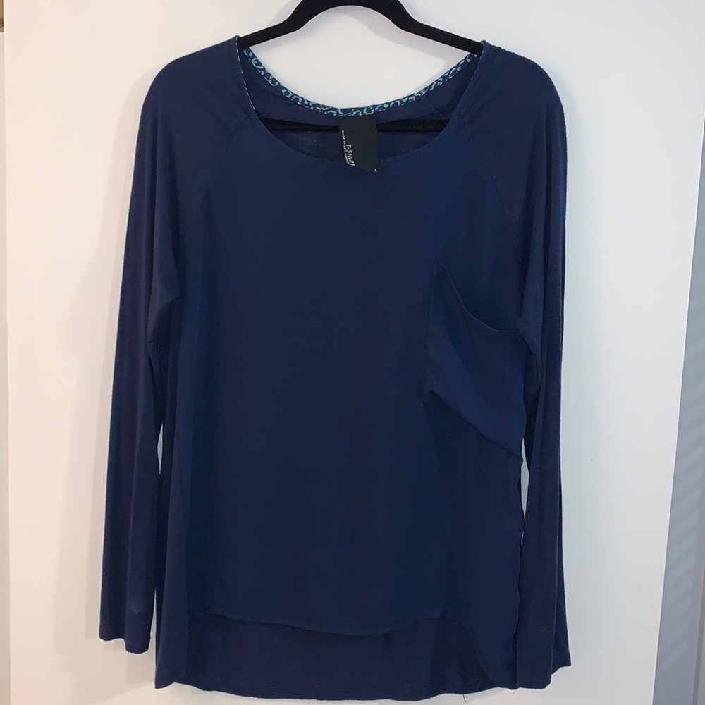 Anthropologie Dolan long sleeve blue t-shirt Small